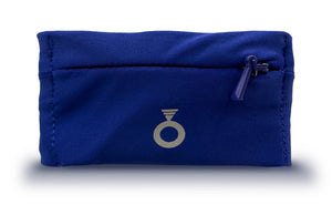 blue stylish wristband with secure zippered pocket