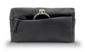 grey stylish wristband with secure zippered pocket