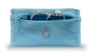 blue aesthetic stylish wristband with secure zippered pocket